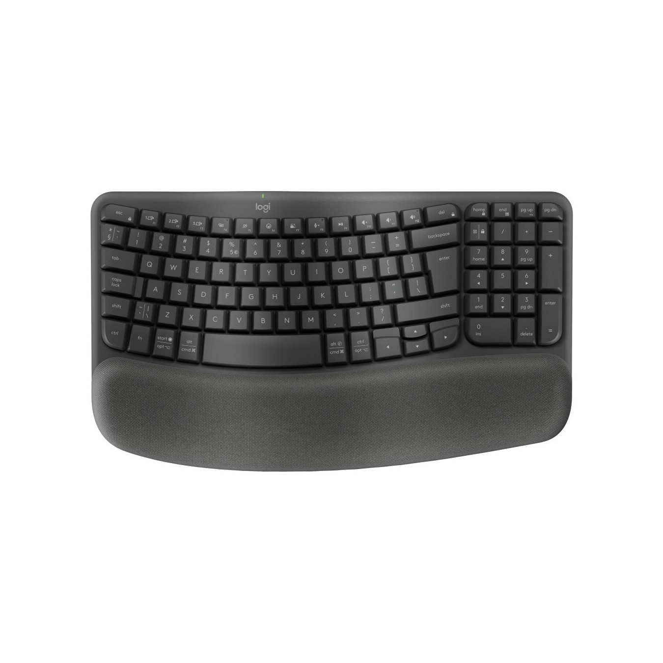 Logitech Wave Keys Keyboard - Graphite US International - Wireless 2.4 GHz/Bluetooth LE — Buy in Cyprus with Fast Delivery