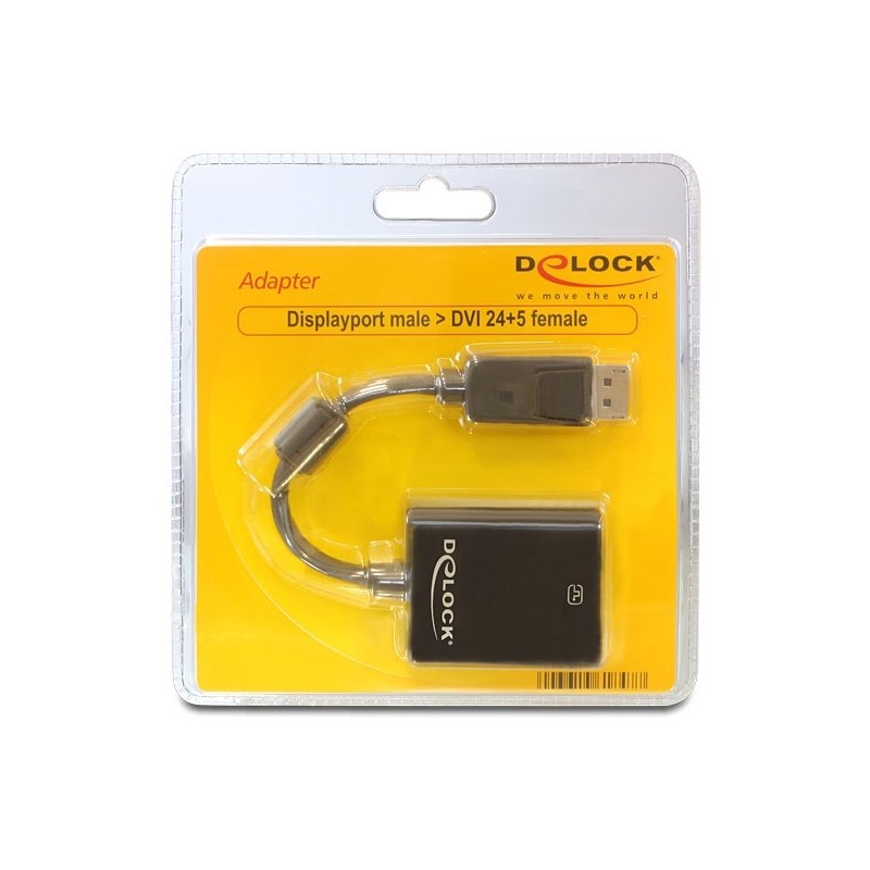 Buy DELOCK DP-St to DVI24+5-Bu Adapter - DVI24+5-Bu - Black, 22.5 cm in Cyprus, Nicosia, Limassol, Larnaka, Pafos