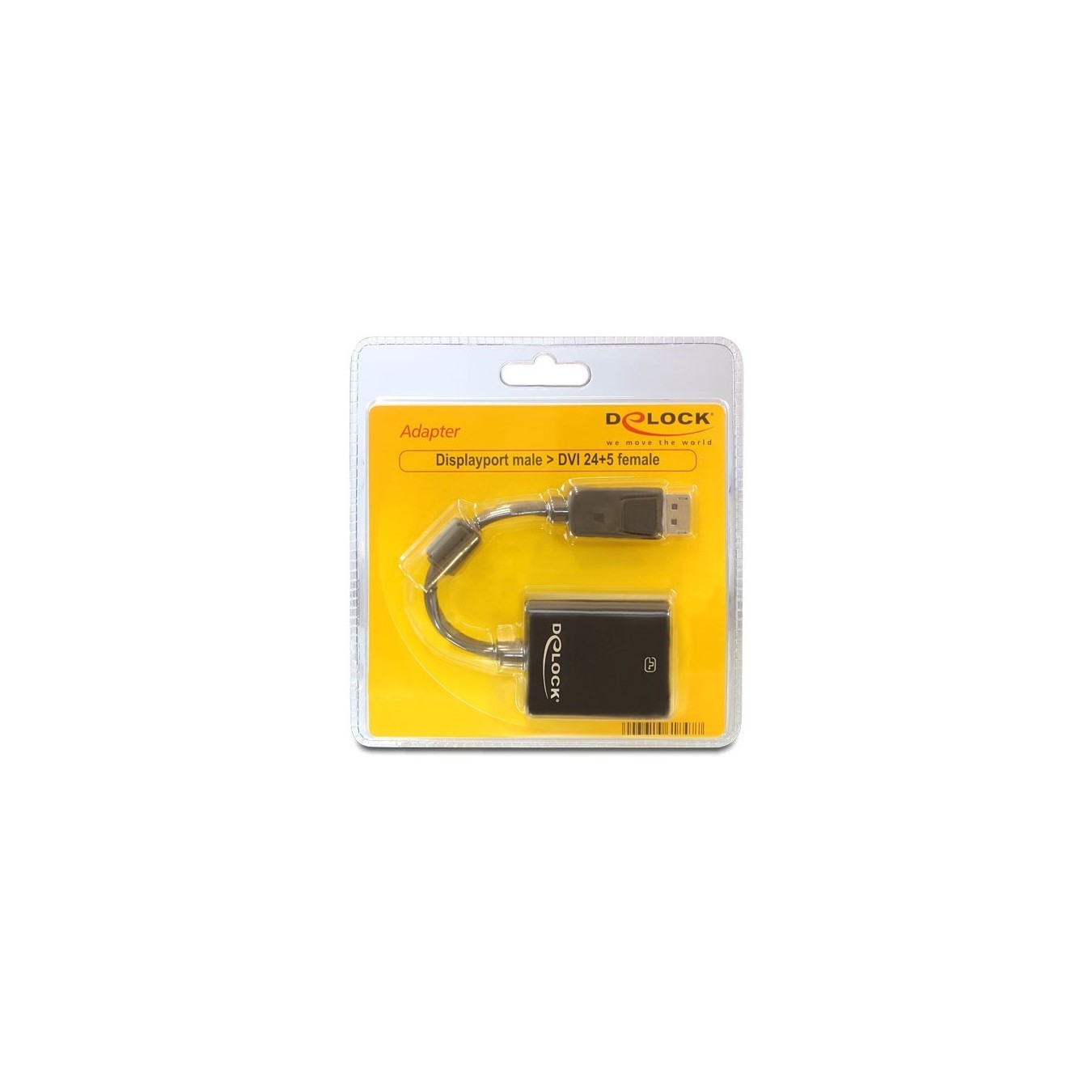 DELOCK DP-St to DVI24+5-Bu Adapter - DVI24+5-Bu - Black, 22.5 cm — Buy in Cyprus with Fast Delivery