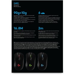 Buy Logitech G403 HERO Gaming Mouse - G403 HERO - Gaming USB mouse with 16K DPI ... in Cyprus, Nicosia, Limassol, Larnaka, Pafos