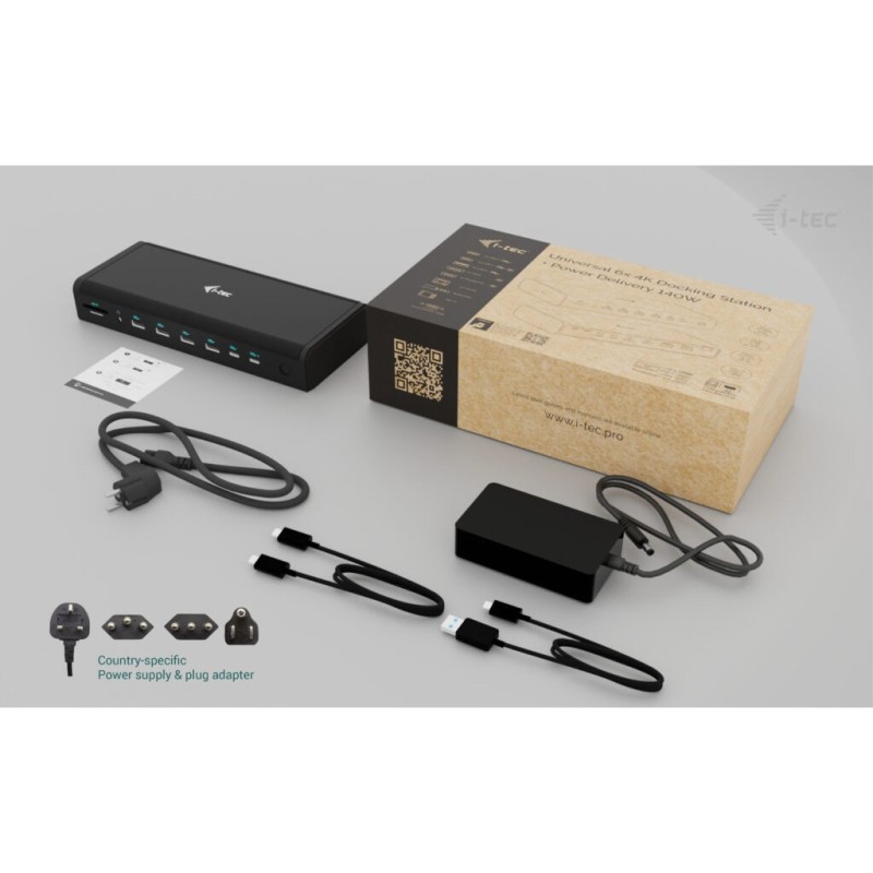 Buy D I-TEC UNIVERSAL 6X 4K LCD DOCK - Multi-display USB-C/Thunderbolt Dock in Cyprus, Nicosia, Limassol, Larnaka, Pafos