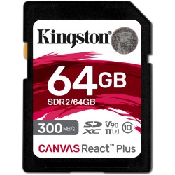Buy Kingston Canvas React Plus SDXC 64GB - U3 300MB/s in Cyprus, Nicosia, Limassol, Larnaka, Pafos