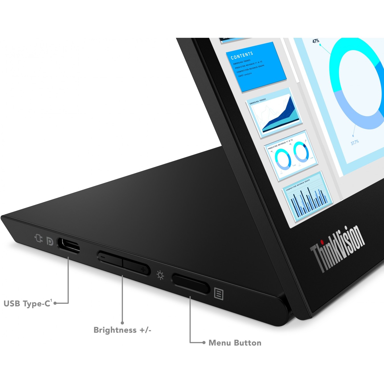 Lenovo ThinkVision M14d - M14d - 14" 2K IPS USB-C Portable Monitor — Buy in Cyprus with Fast Delivery