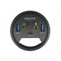 DELOCK 3-Port Desk Hub - 1x USB-C and 2x USB-A Ports + HD Audio — Buy in Cyprus with Fast Delivery