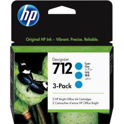Buy HP 712 3-Pack 29-ml Cyan DesignJet Ink Cartridge - 712 - Cyan in Cyprus, Nicosia, Limassol, Larnaka, Pafos