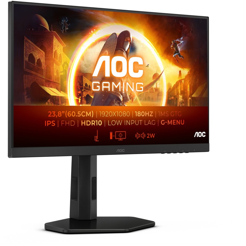 Buy AOC Gaming Monitor - 24G4X - 24in FHD IPS 180Hz 0.5ms HDR10, Flat, Black in Cyprus, Nicosia, Limassol, Larnaka, Pafos