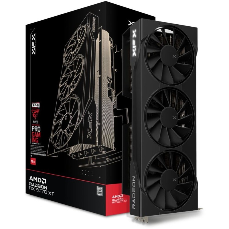 XFX Swift AMD Radeon RX 9070 XT Triple Fan Gaming Edition - 16GB GDDR6 PCIe 5.0 — Buy in Cyprus with Fast Delivery