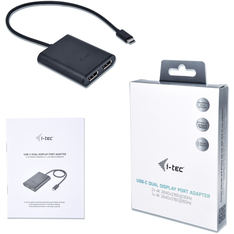 Buy I-TEC USB-C 4K Dual DP Adapter - USB-C to DisplayPort MST Hub in Cyprus, Nicosia, Limassol, Larnaka, Pafos