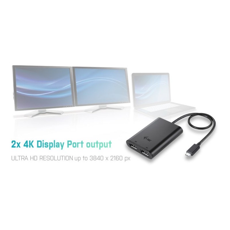 Buy I-TEC USB-C 4K Dual DP Adapter - USB-C to DisplayPort MST Hub in Cyprus, Nicosia, Limassol, Larnaka, Pafos