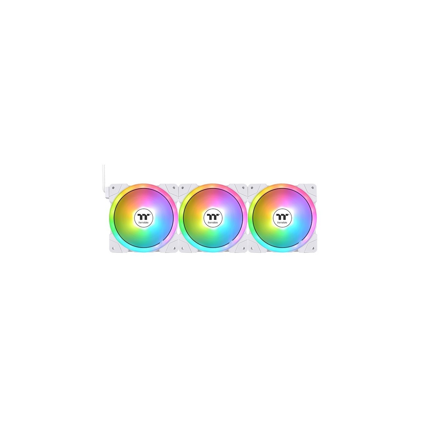 Thermaltake SWAFAN EX12 ARGB PC Cooling Fan - EX12 - White, 120 mm, 3-Fan Pack, TT Premium Edition