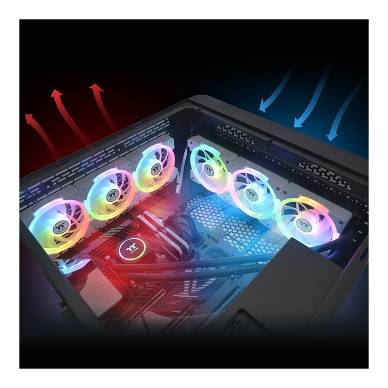 Buy Thermaltake SWAFAN EX12 ARGB PC Cooling Fan - EX12 - White, 120 mm, 3-Fan Pa... in Cyprus, Nicosia, Limassol, Larnaka, Pafos