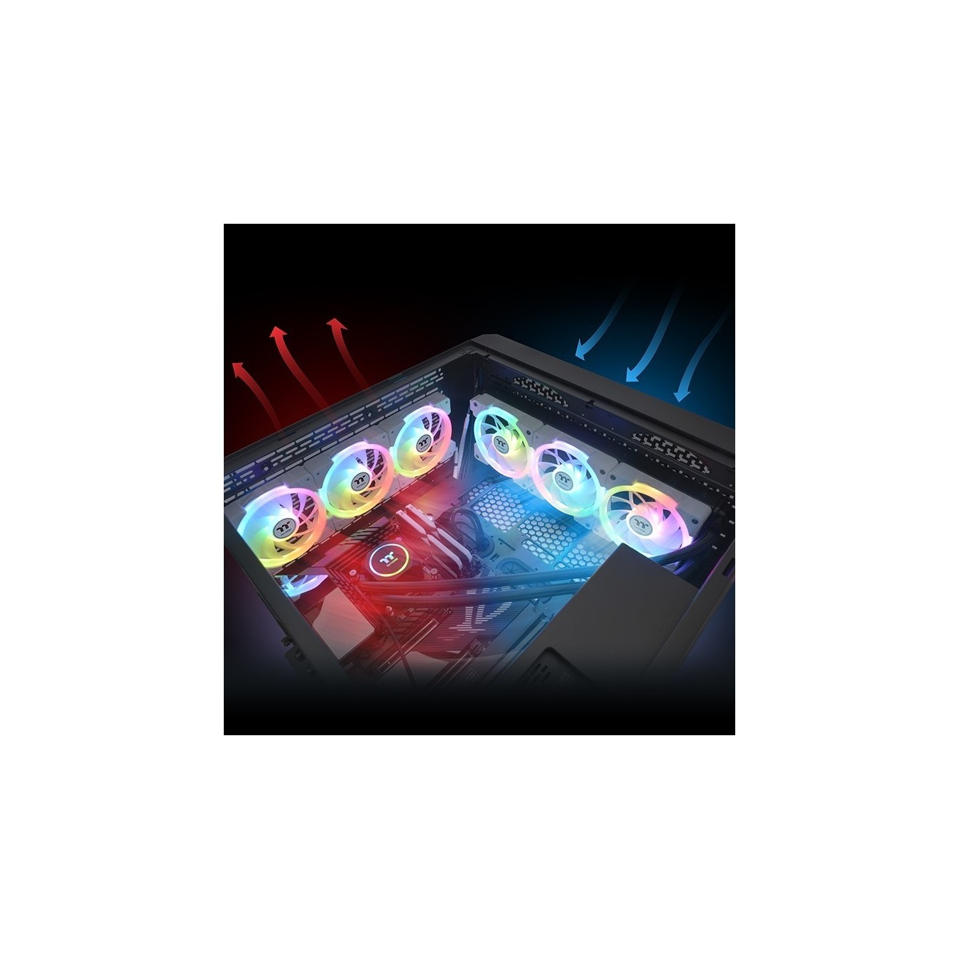 Thermaltake SWAFAN EX12 ARGB PC Cooling Fan - EX12 - White, 120 mm, 3-Fan Pack, TT Premium Edition