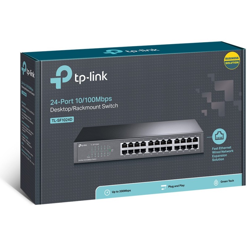 Buy TP-Link TL-SF1024D V2.0 - 24-Port Unmanaged 10/100 Mbps Switch in Cyprus, Nicosia, Limassol, Larnaka, Pafos