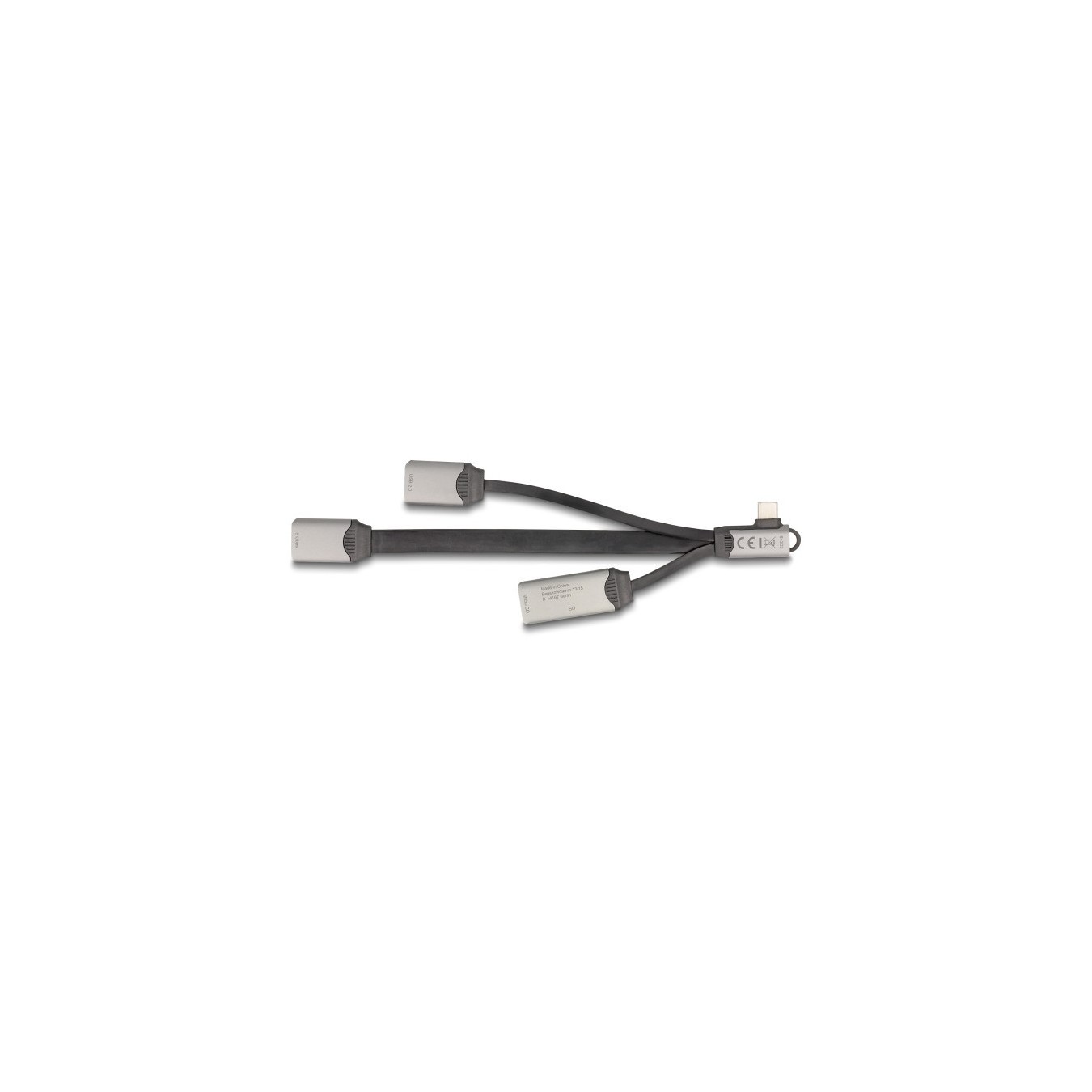 DELOCK 2-Port USB Hub with SD/microSD Card Reader and USB-C Connector — Buy in Cyprus with Fast Delivery