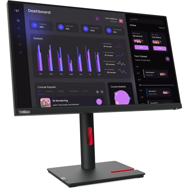 Buy Lenovo ThinkVision T24i-30 - T24i-30 - 23.8-inch IPS 1080p Flat, HDMI/DP/VGA in Cyprus, Nicosia, Limassol, Larnaka, Pafos
