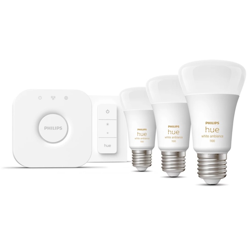 Buy Philips Hue White Ambiance E27 Starter Set - 3x800 lm, 75 W, Zigbee, Dimmable in Cyprus, Nicosia, Limassol, Larnaka, Pafos