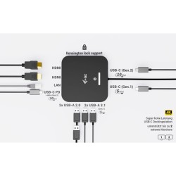 Buy I-TEC USB-C Dual HDMI Dock - 2x HDMI, 1x Gigabit LAN, 2x USB-A, 2x USB-C, US... in Cyprus, Nicosia, Limassol, Larnaka, Pafos