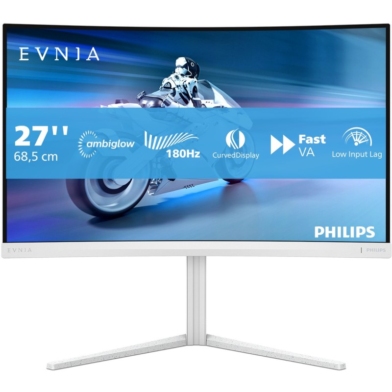 Buy Philips 68.5cm (27.0') Curved White Monitor - 27M2C5201L - 27-inch, 16:9, 10... in Cyprus, Nicosia, Limassol, Larnaka, Pafos
