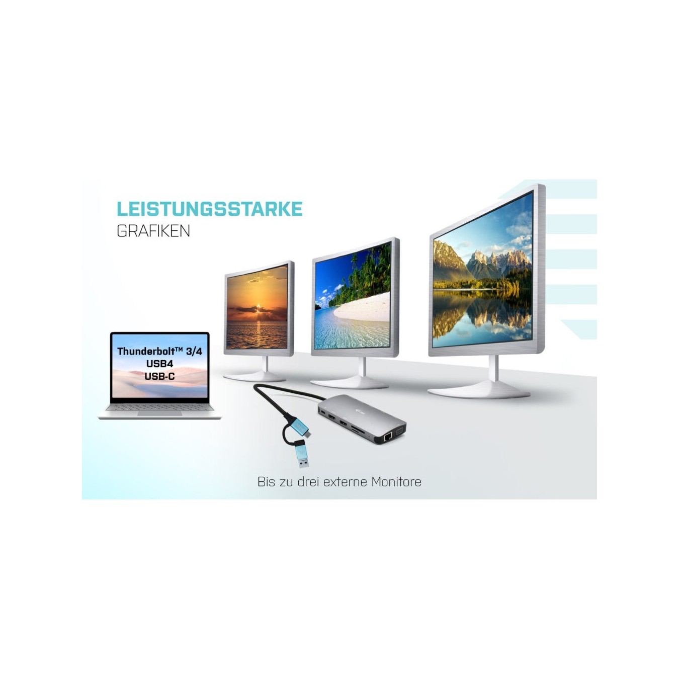 D I-TEC USB 3.0 3X LCD NANO DOCK - DisplayLink USB-A Dock, 3 Displays — Buy in Cyprus with Fast Delivery