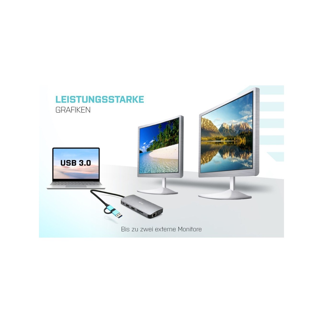 D I-TEC USB 3.0 3X LCD NANO DOCK - DisplayLink USB-A Dock, 3 Displays — Buy in Cyprus with Fast Delivery