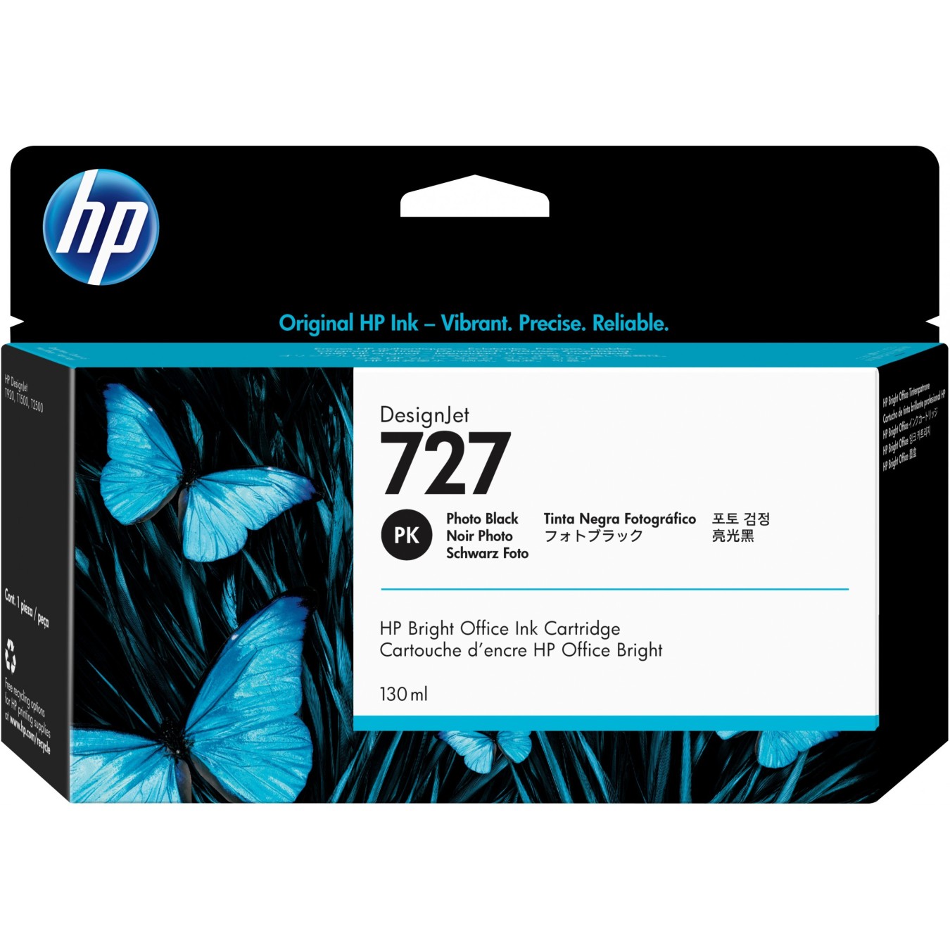 HP 727 Original Ink Photo Black 130ml - 727 - Color: Black — Buy in Cyprus with Fast Delivery