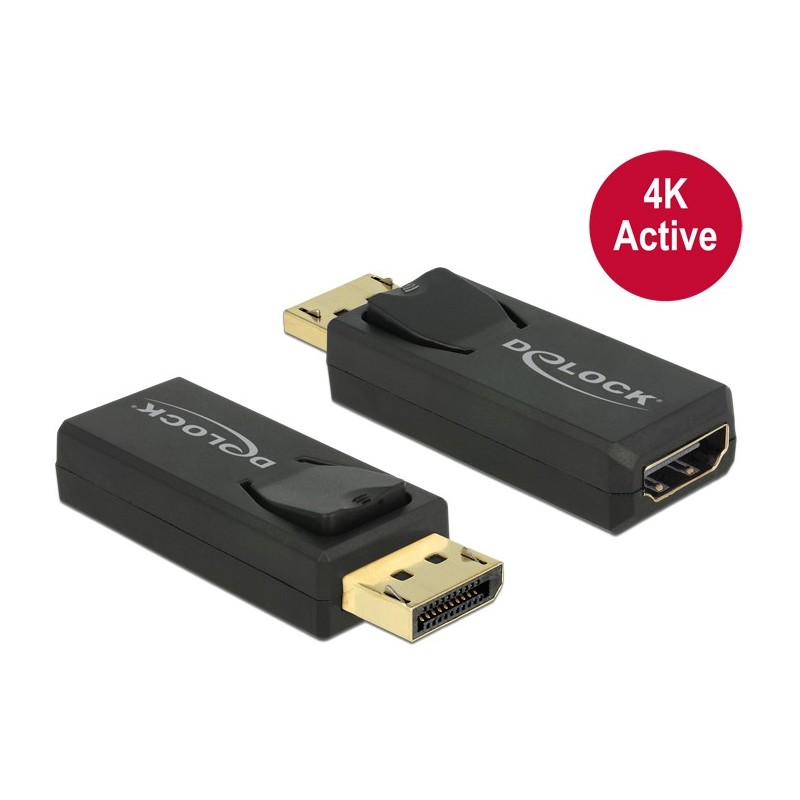 Buy DELOCK DisplayPort 1.2 to HDMI Active Adapter - DP Male to HDMI Female, Blac... in Cyprus, Nicosia, Limassol, Larnaka, Pafos