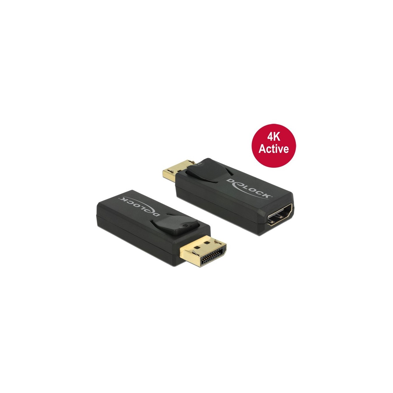 DELOCK DisplayPort 1.2 to HDMI Active Adapter - DP Male to HDMI Female, Black, 4K — Buy in Cyprus with Fast Delivery