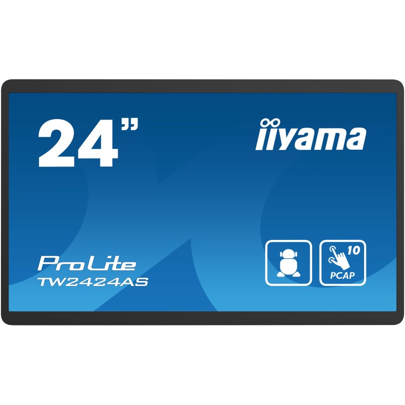 Buy IIYAMA 23.8" Monitor - TW2424AS-B1 - 16:9, M-Touch, HDMI, Android, Retail in Cyprus, Nicosia, Limassol, Larnaka, Pafos