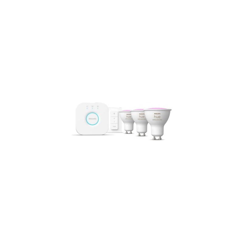 Buy Philips Hue White & Color Ambiance GU10 Starter Kit - Triple Pack with Dimme... in Cyprus, Nicosia, Limassol, Larnaka, Pafos