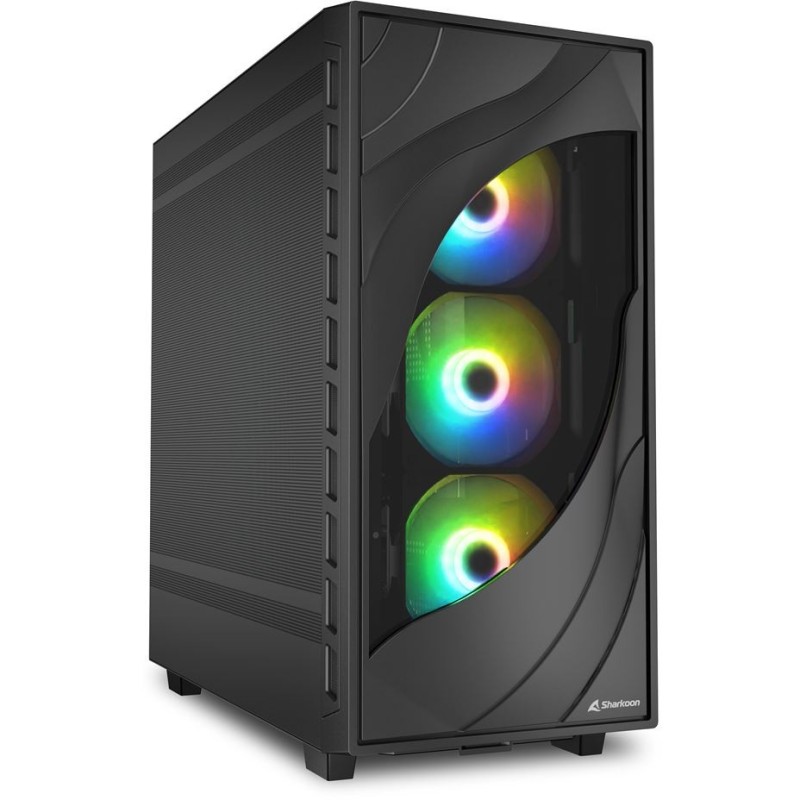 Buy Sharkoon Rebel C80M RGB ATX 1xMetall Black - C80M - Black, RGB lighting, met... in Cyprus, Nicosia, Limassol, Larnaka, Pafos