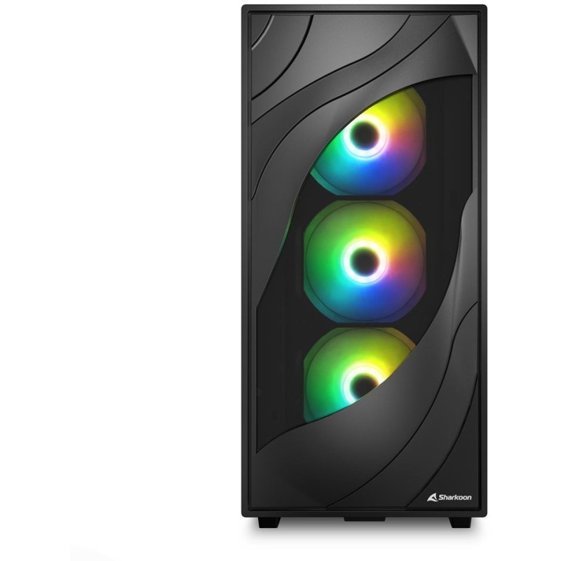Buy Sharkoon Rebel C80M RGB ATX 1xMetall Black - C80M - Black, RGB lighting, met... in Cyprus, Nicosia, Limassol, Larnaka, Pafos