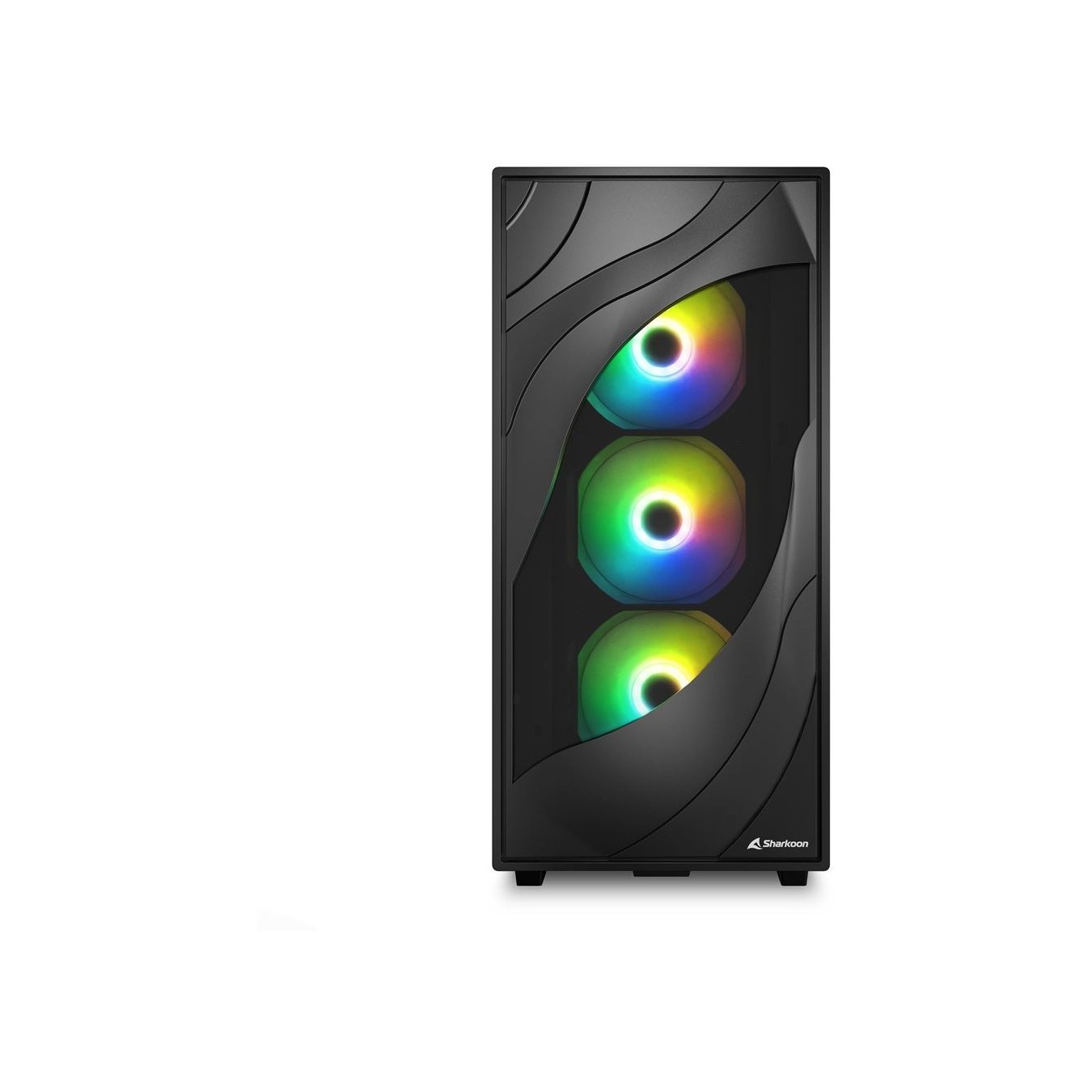 Sharkoon Rebel C80M RGB ATX 1xMetall Black - C80M - Black, RGB lighting, metal chassis — Buy in Cyprus with Fast Delivery