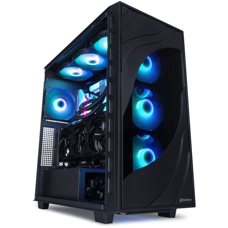 Buy Sharkoon Rebel C80M RGB ATX 1xMetall Black - C80M - Black, RGB lighting, met... in Cyprus, Nicosia, Limassol, Larnaka, Pafos