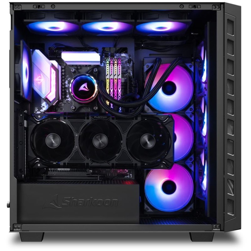 Buy Sharkoon Rebel C80M RGB ATX 1xMetall Black - C80M - Black, RGB lighting, met... in Cyprus, Nicosia, Limassol, Larnaka, Pafos