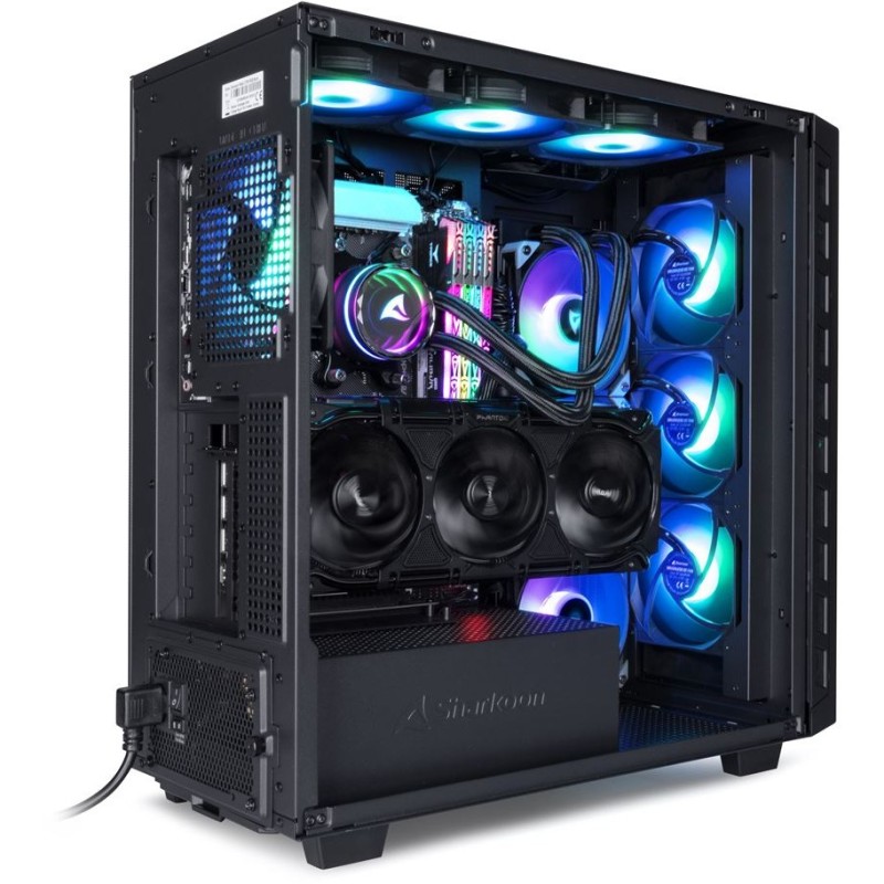 Buy Sharkoon Rebel C80M RGB ATX 1xMetall Black - C80M - Black, RGB lighting, met... in Cyprus, Nicosia, Limassol, Larnaka, Pafos