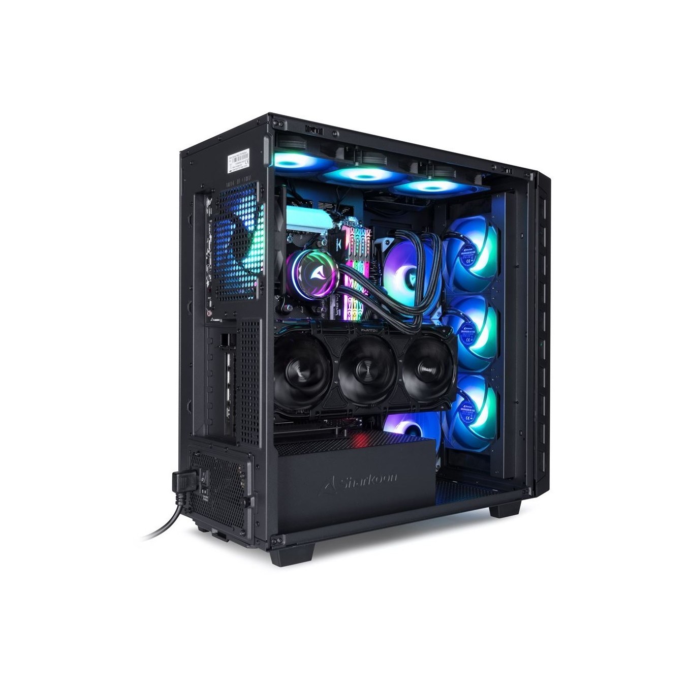 Sharkoon Rebel C80M RGB ATX 1xMetall Black - C80M - Black, RGB lighting, metal chassis — Buy in Cyprus with Fast Delivery
