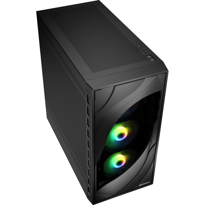 Buy Sharkoon Rebel C80M RGB ATX 1xMetall Black - C80M - Black, RGB lighting, met... in Cyprus, Nicosia, Limassol, Larnaka, Pafos