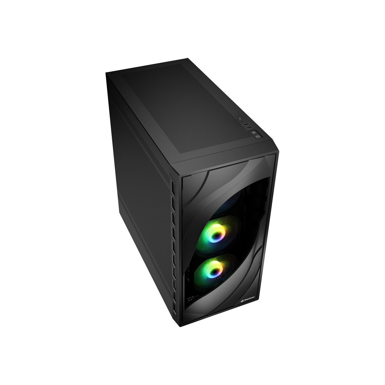 Sharkoon Rebel C80M RGB ATX 1xMetall Black - C80M - Black, RGB lighting, metal chassis — Buy in Cyprus with Fast Delivery
