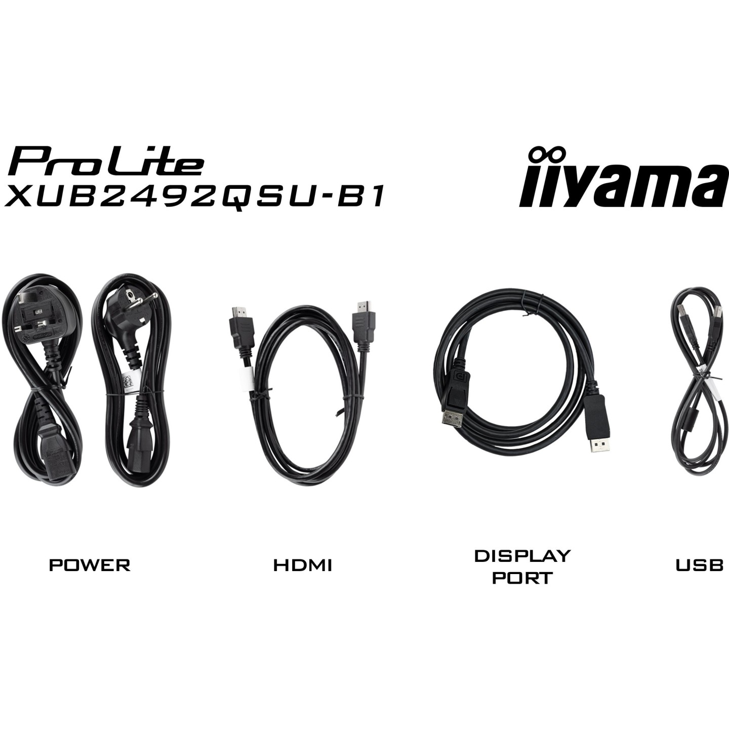 iiyama ProLite XUB2492QSU-B1 - 23.8" 2560x1440 IPS 0.5ms 100Hz HDMI/DP Black (Boxed) — Buy in Cyprus with Fast Delivery