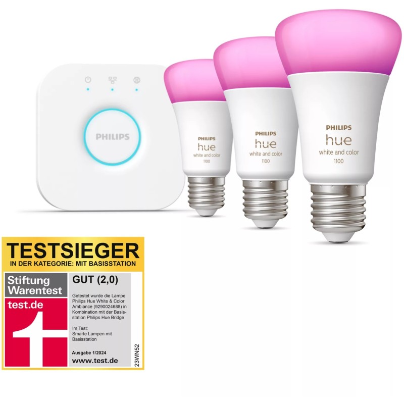 Buy Philips Hue White & Color Ambiance E27 Starter Set - 3-pack - 2700-6500K, Zi... in Cyprus, Nicosia, Limassol, Larnaka, Pafos