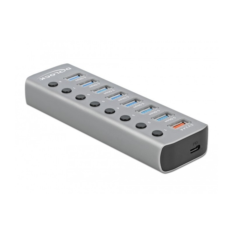 Buy DELOCK USB 3.2 Gen 1 Hub with 7 USB-A Ports, USB-C PD 3.0 Port, Fast-Charge ... in Cyprus, Nicosia, Limassol, Larnaka, Pafos