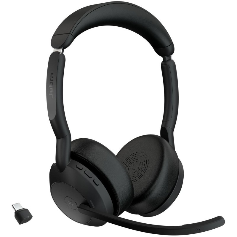 Jabra Evolve2 55 Link380c MS Stereo - Over-ear Closed Black Bluetooth 5.x USB-C (Boxed) — Buy in Cyprus with Fast Delivery
