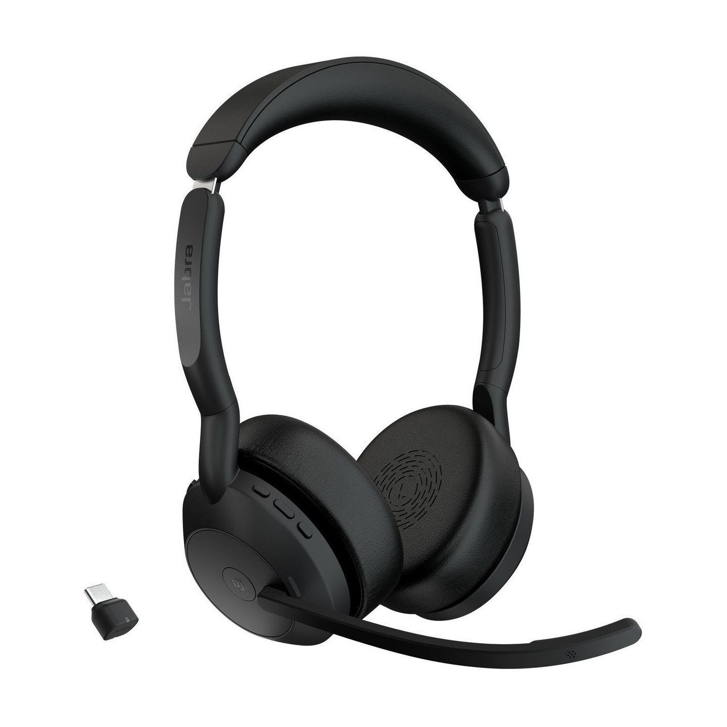 Jabra Evolve2 55 Link380c MS Stereo - Over-ear Closed Black Bluetooth 5.x USB-C (Boxed) — Buy in Cyprus with Fast Delivery