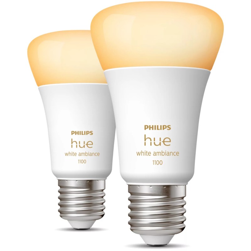 Buy Philips Hue White Ambiance E27 Doppelpack - E27, 2x800 lm, 75W equiv, 2700-6... in Cyprus, Nicosia, Limassol, Larnaka, Pafos