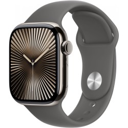 Buy Apple Watch Series 10 - 42mm Natural Titanium Case, Stone Grey Sport Band, G... in Cyprus, Nicosia, Limassol, Larnaka, Pafos