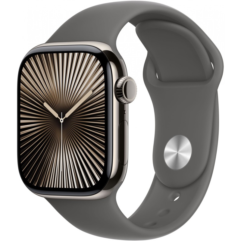 Buy Apple Watch Series 10 - 42mm Natural Titanium Case, Stone Grey Sport Band, G... in Cyprus, Nicosia, Limassol, Larnaka, Pafos