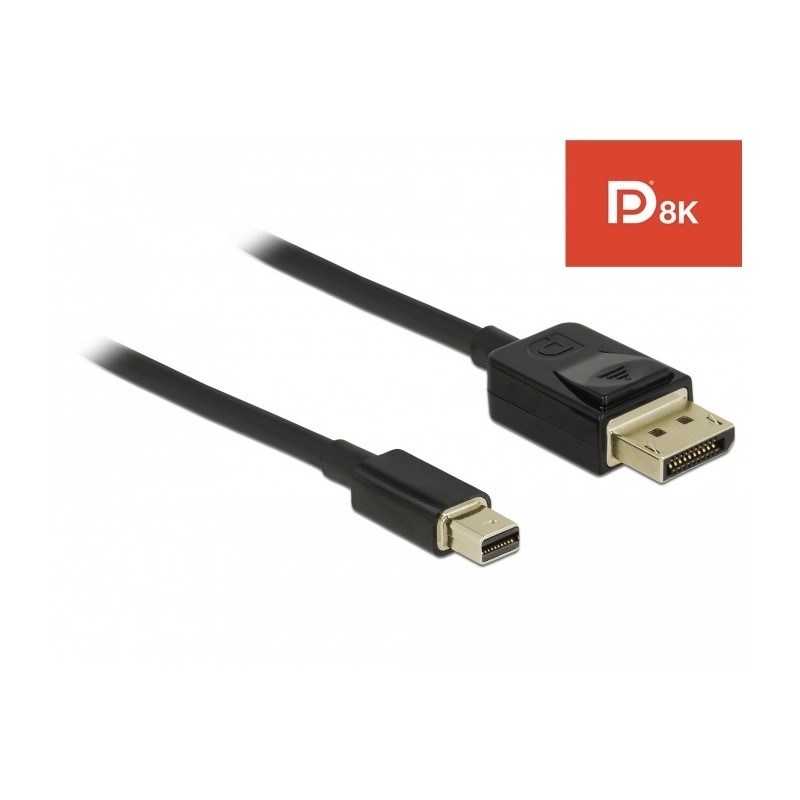 Buy Delock Mini DisplayPort to DisplayPort Cable 8K 60Hz - 2m - DP 8K Certified in Cyprus, Nicosia, Limassol, Larnaka, Pafos