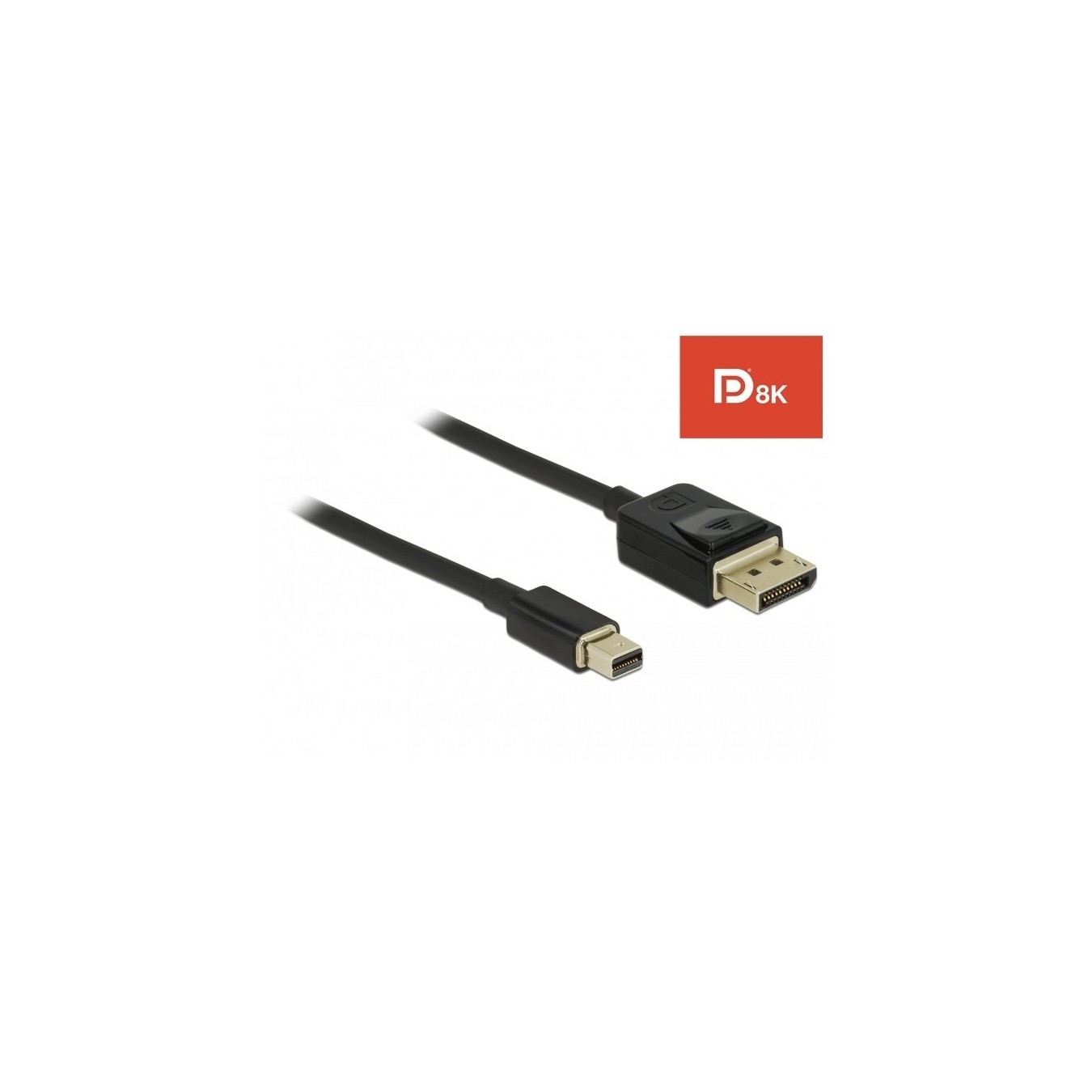 Delock Mini DisplayPort to DisplayPort Cable 8K 60Hz - 2m - DP 8K Certified — Buy in Cyprus with Fast Delivery