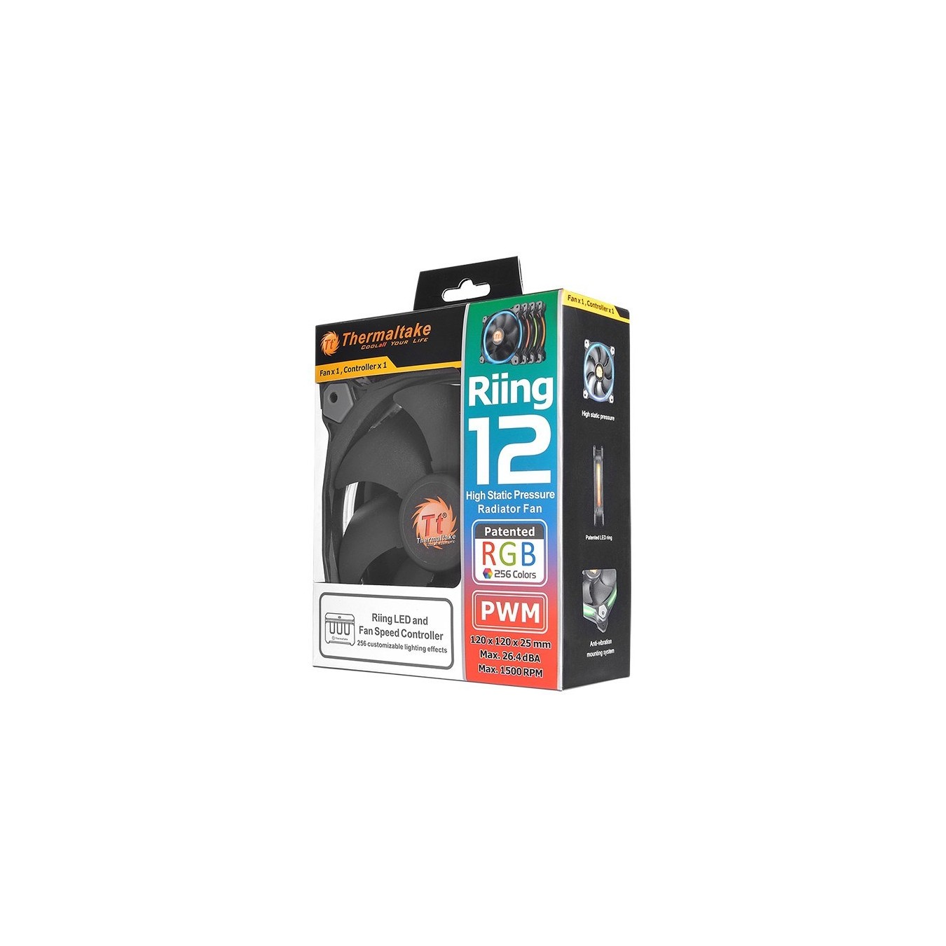 120mm Thermaltake Riing 12 LED RGB - Riing 12 LED RGB - ARGB 5V RGB lighting — Buy in Cyprus with Fast Delivery