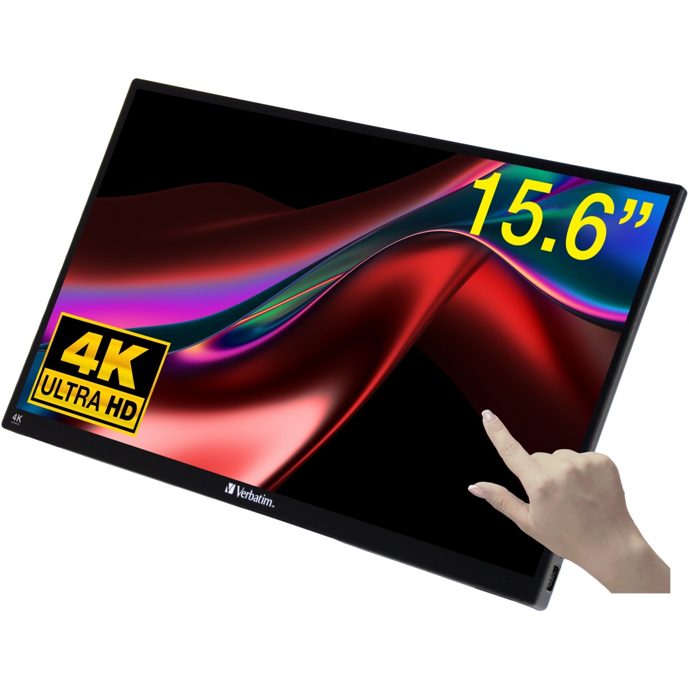 Verbatim 4K Portable Touchscreen Monitor - PMT-15 - 15.6 inch, 3840x2160 UHD — Buy in Cyprus with Fast Delivery